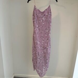 Lavender Floral Maxi Dress